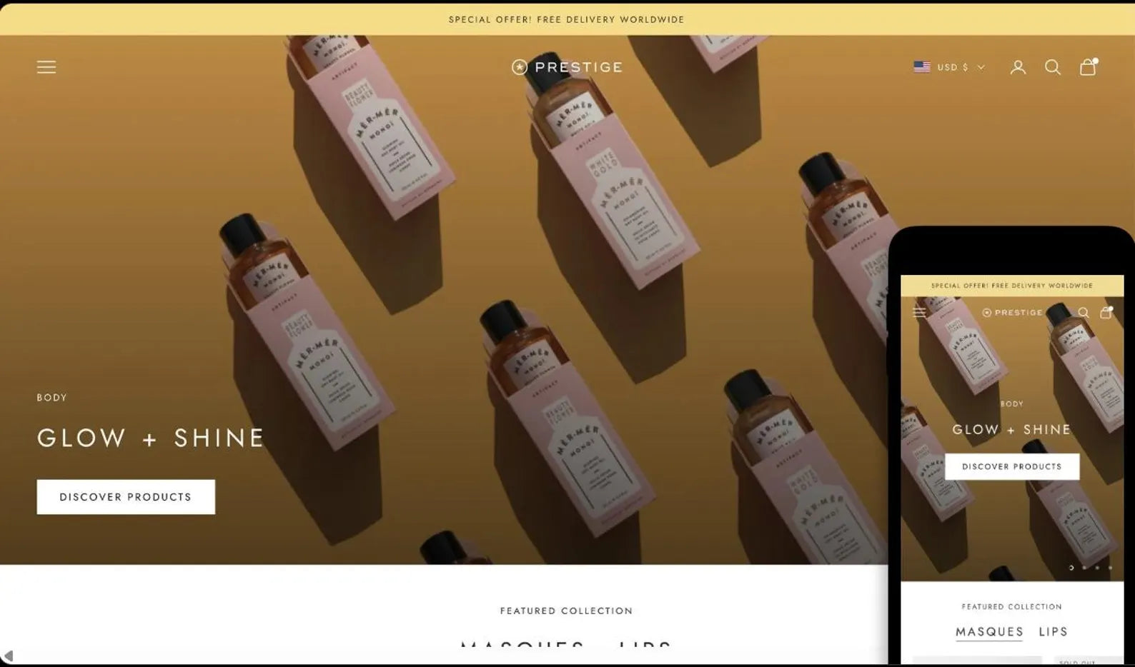 Prestige Shopify Theme Built for OS2.0